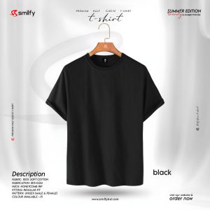 <br>𝐏𝐫𝐞𝐦𝐢𝐮𝐦 𝐇𝐚𝐥𝐟 𝐒𝐥𝐞𝐞𝐯𝐞 𝐓 𝐒𝐡𝐢𝐫𝐭</br> Color- Black