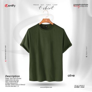 <br>𝐏𝐫𝐞𝐦𝐢𝐮𝐦 𝐇𝐚𝐥𝐟 𝐒𝐥𝐞𝐞𝐯𝐞 𝐓 𝐒𝐡𝐢𝐫𝐭</br> Color- Olive