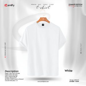 <br>𝐏𝐫𝐞𝐦𝐢𝐮𝐦 𝐇𝐚𝐥𝐟 𝐒𝐥𝐞𝐞𝐯𝐞 𝐓 𝐒𝐡𝐢𝐫𝐭</br> Color- White