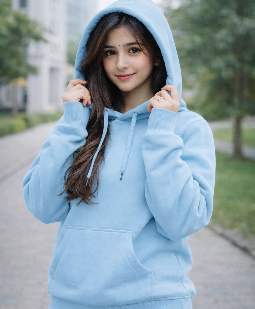 <br>𝐏𝐫𝐞𝐦𝐢𝐮𝐦 𝐇𝐨𝐨𝐝𝐢𝐞</br> Color- Sky Blue - Image 3