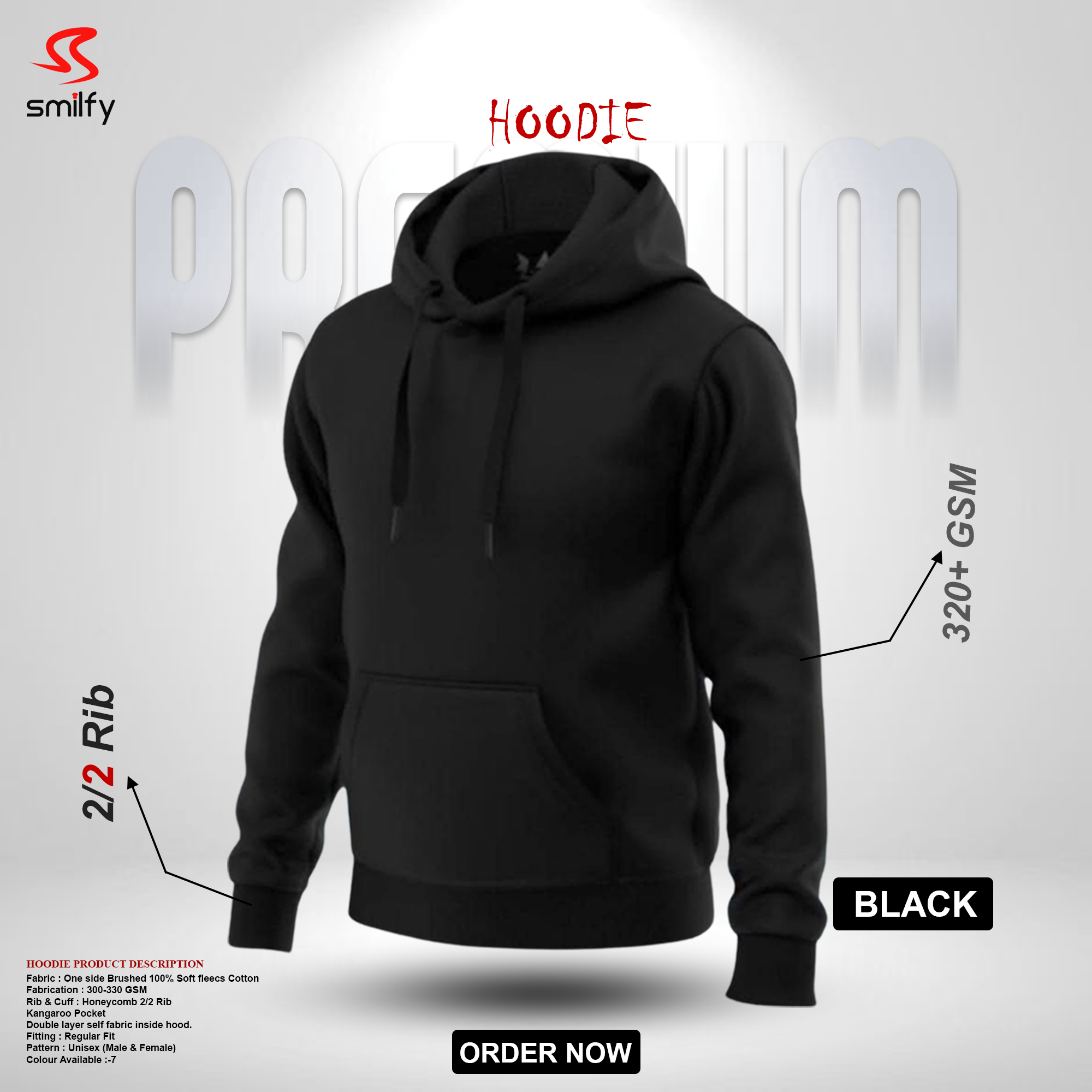 <br>𝐏𝐫𝐞𝐦𝐢𝐮𝐦 𝐇𝐨𝐨𝐝𝐢𝐞</br> Color- Black