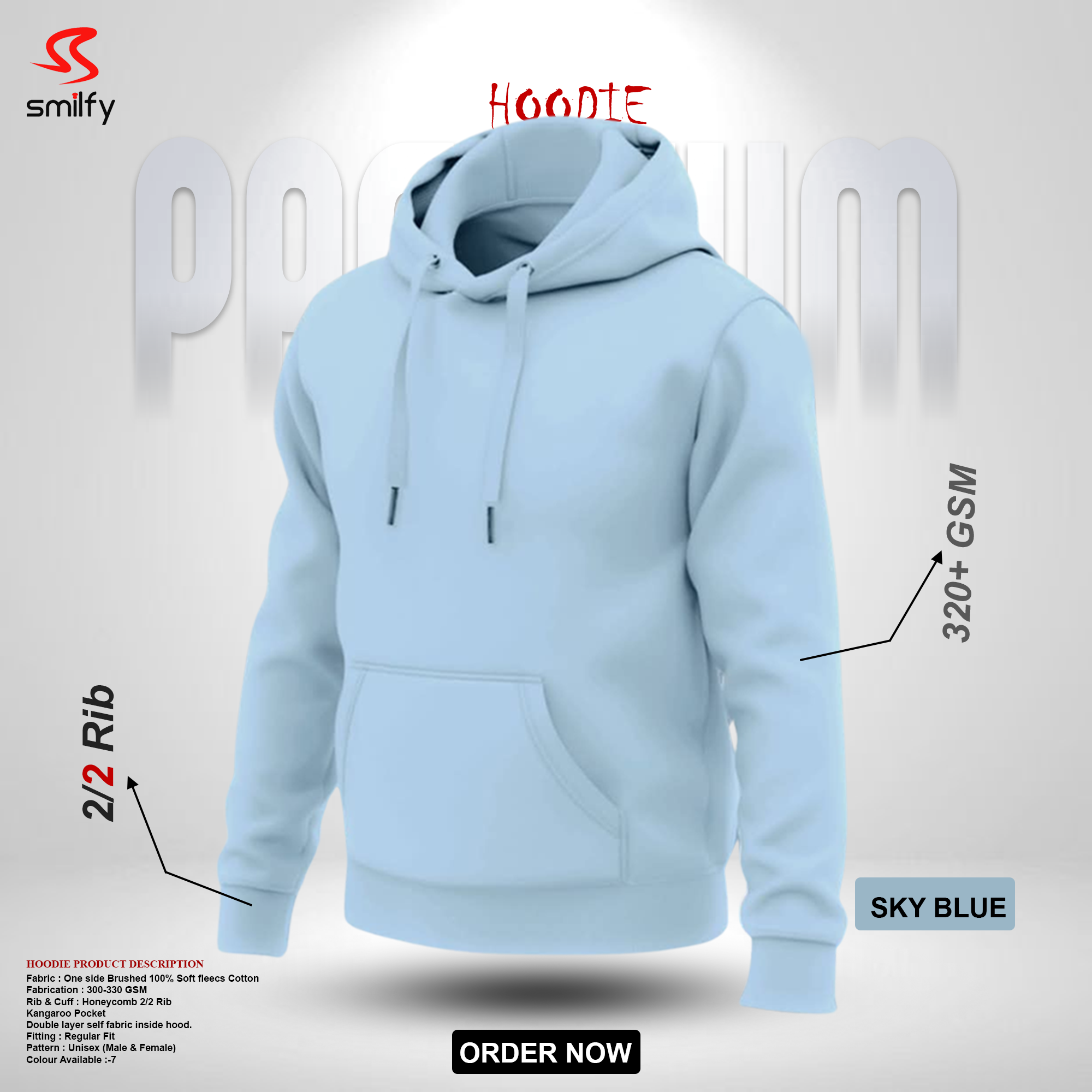 <br>𝐏𝐫𝐞𝐦𝐢𝐮𝐦 𝐇𝐨𝐨𝐝𝐢𝐞</br> Color- Sky Blue