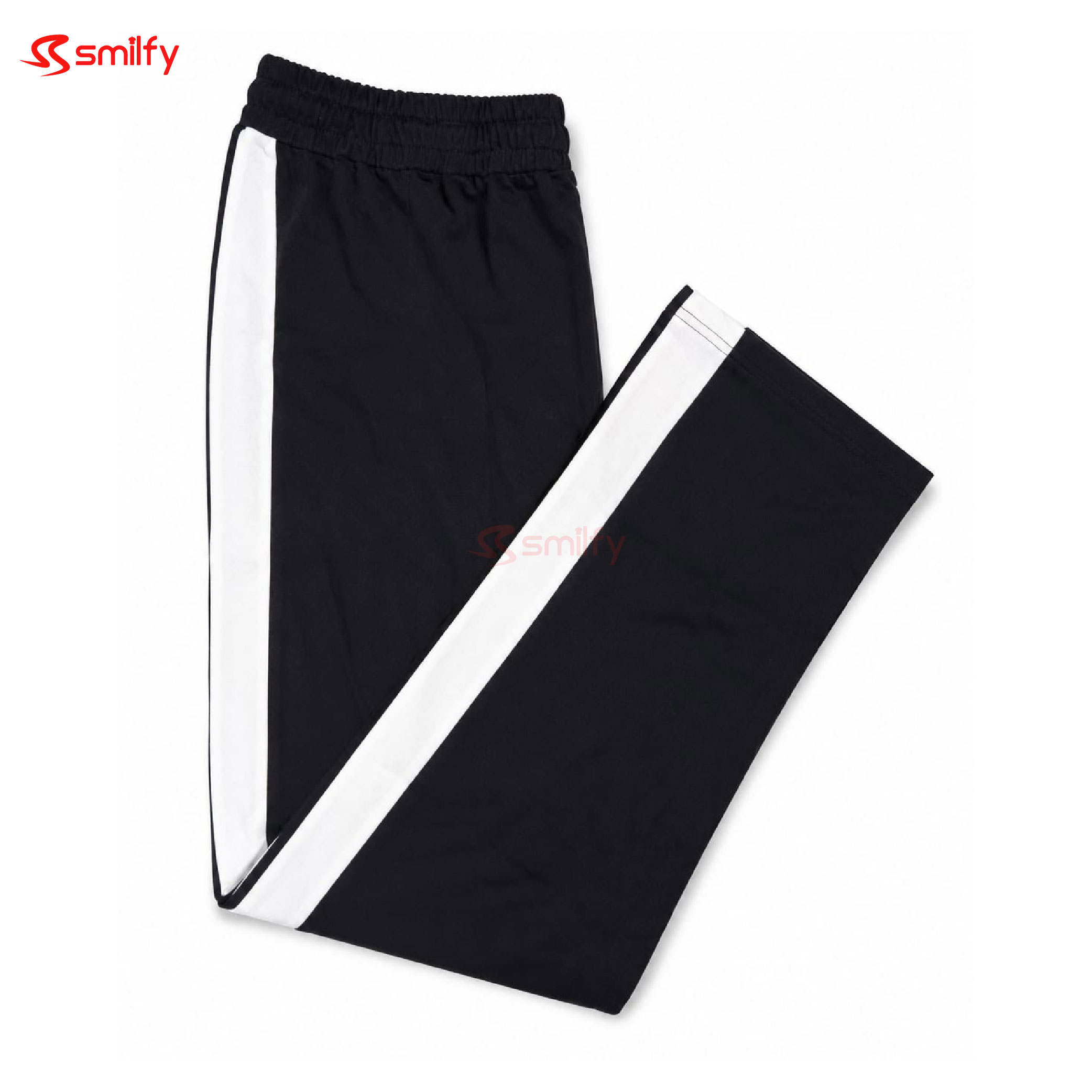 <br>Tarry Trouser<br>Black with White - Image 2