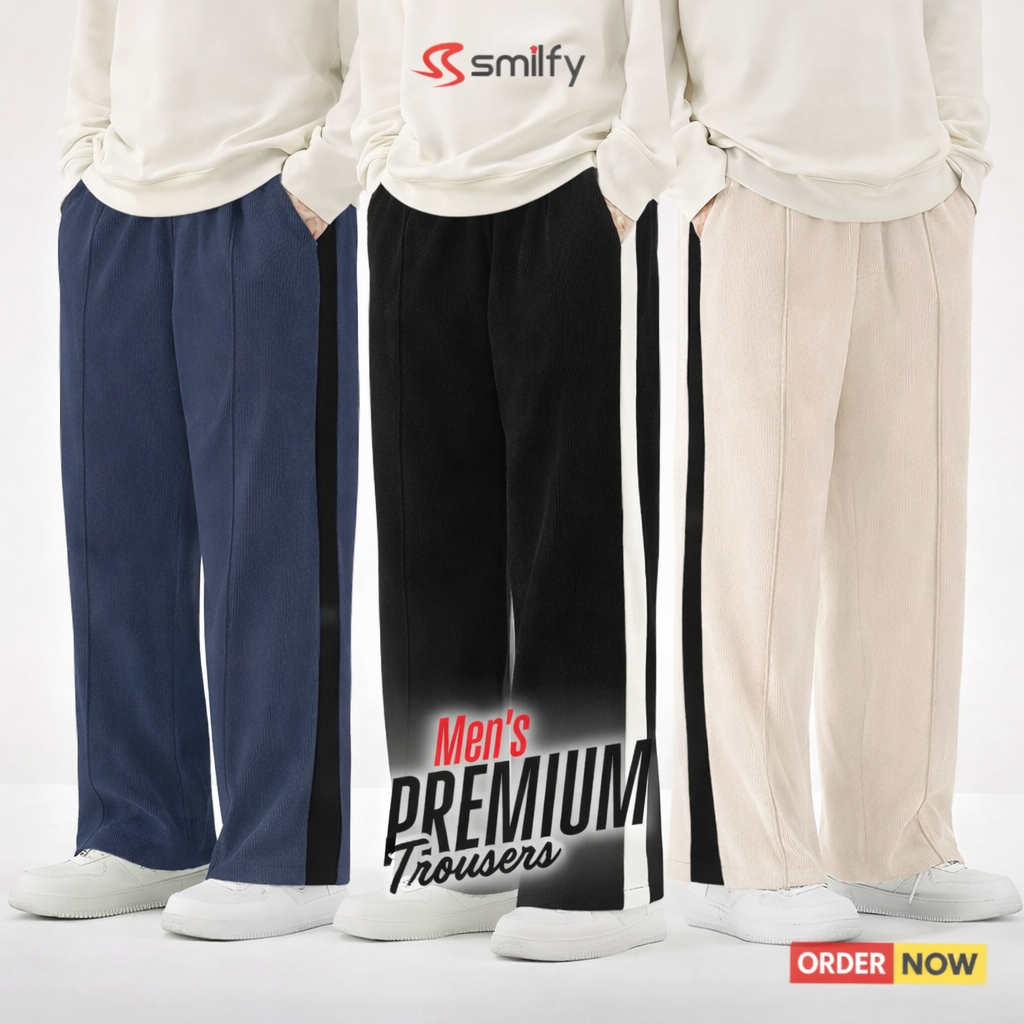 <br>Tarry Trouser<br>Cream with Black<br> - Image 2