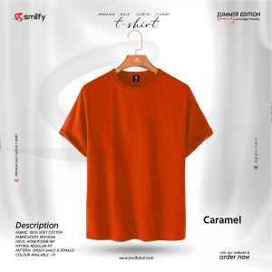 <br>𝐏𝐫𝐞𝐦𝐢𝐮𝐦 𝐇𝐚𝐥𝐟 𝐒𝐥𝐞𝐞𝐯𝐞 𝐓 𝐒𝐡𝐢𝐫𝐭</br> Color- Caramel