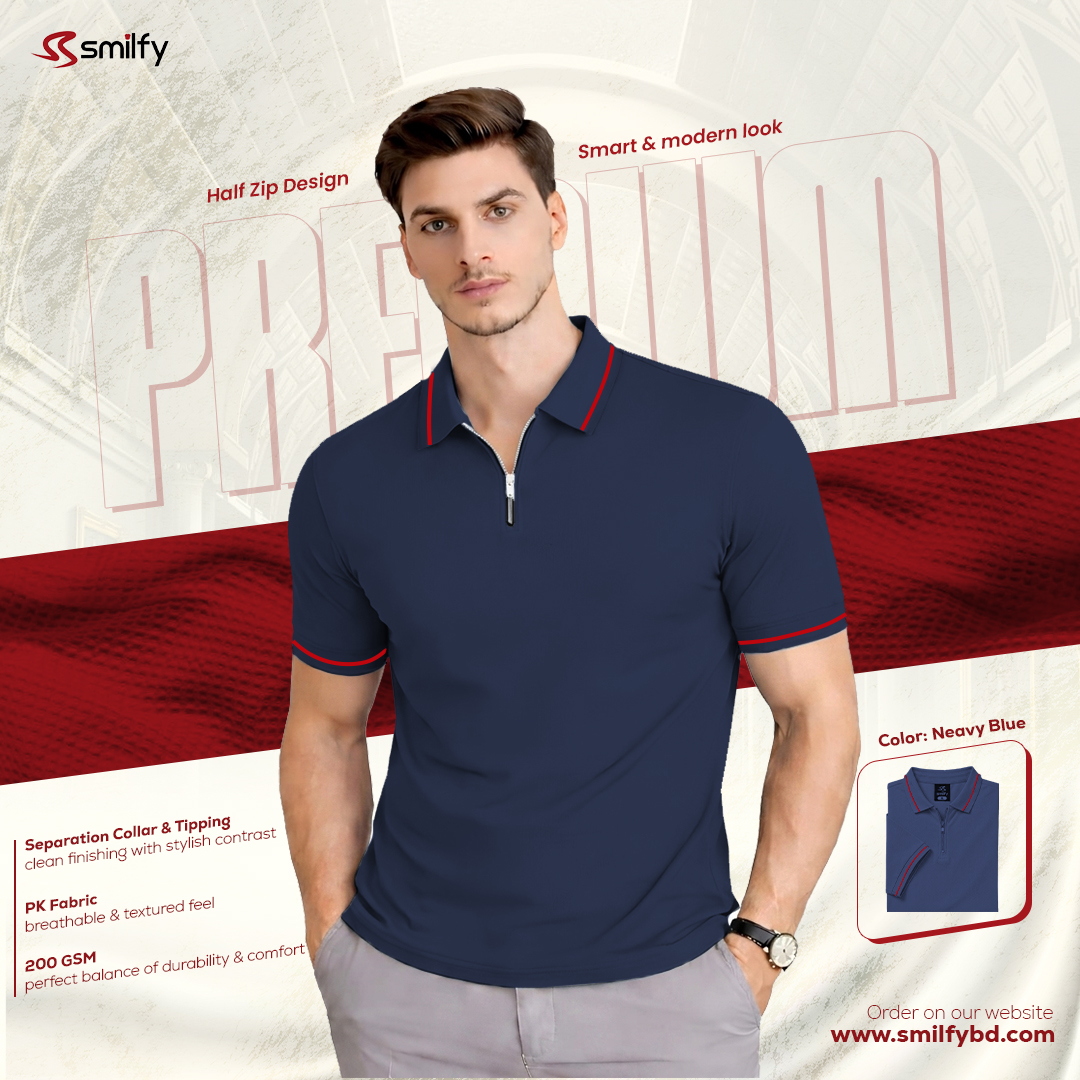 <br>๐๐๐ฅ๐ ๐๐ข๐ฉ ๐๐จ๐ฅ๐จ ๐๐ก๐ข๐ซ๐ญ<br>Color: Navy Blue<br>